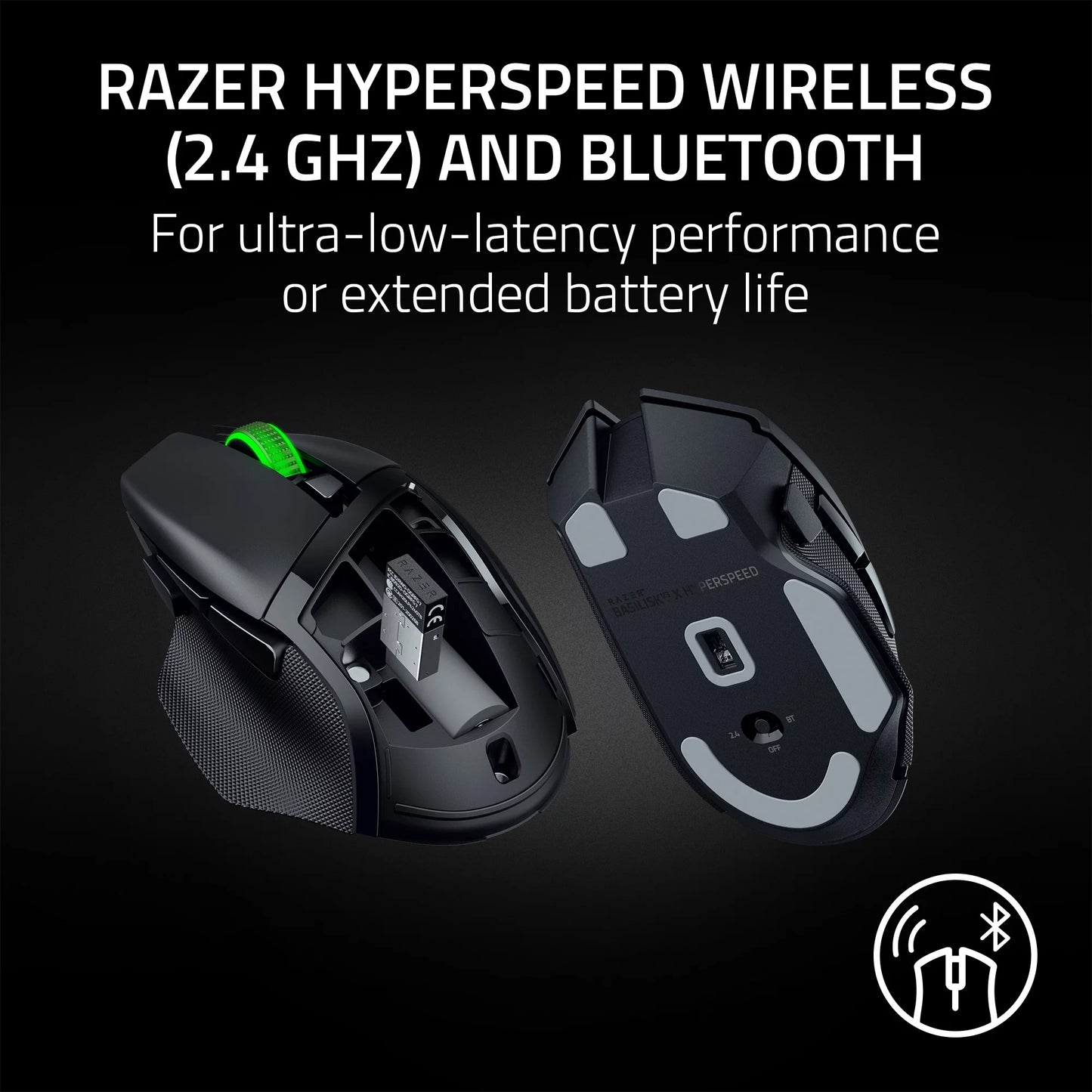 Razer Basilisk V3 X HyperSpeed Wireless Gaming Mouse – RGB Chroma Alta Precisión